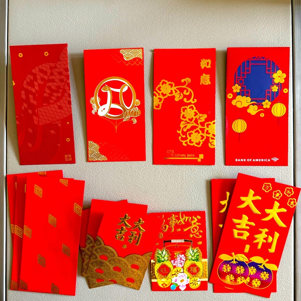 Chinese Lunar New Year Cash Gift Unique Red Pocket Envelopes | 13+10 Free Bonus